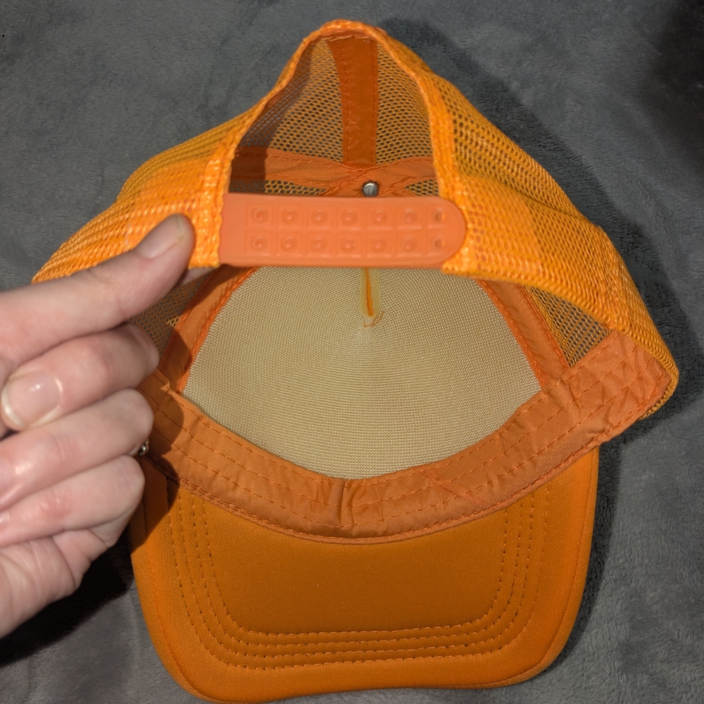 Orange Trucker Hat with Bold Patch - image 3